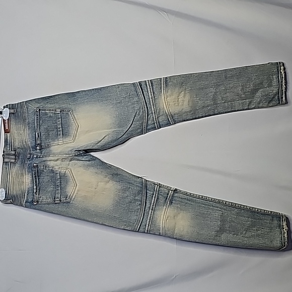 Preme mens distressed ripped white wash straight leg jeans sz 30x32 - Picture 4 of 7